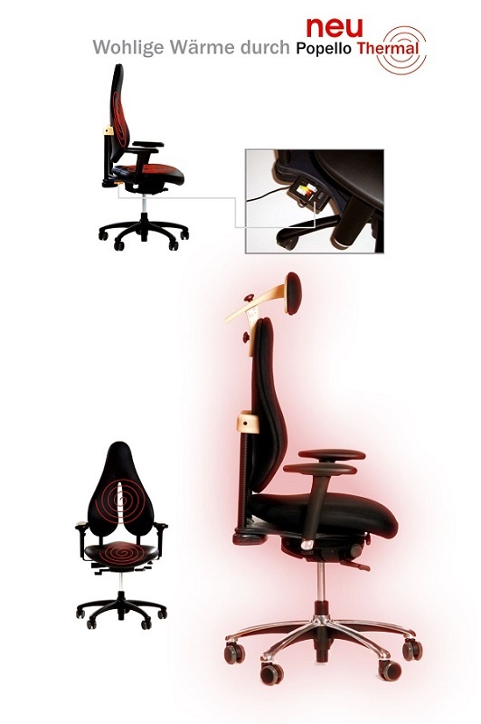 Bürostuhl mit Sitzheizung und Rückenheizung, Popello Thermal