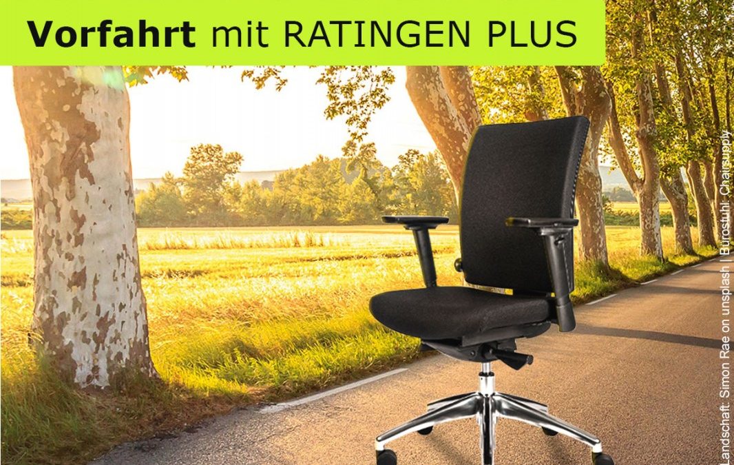 Vorfahrt für Ergonomie am Arbeitsplatz mit “RATINGEN PLUS”