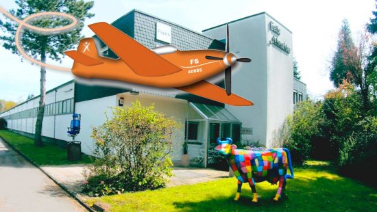 Rundflug durch die Welt der Ergonomie am Arbeitsplatz, Ausstellung in Ratingen bei Felix Schneider GmbH, Standbild Eingangsbereich
