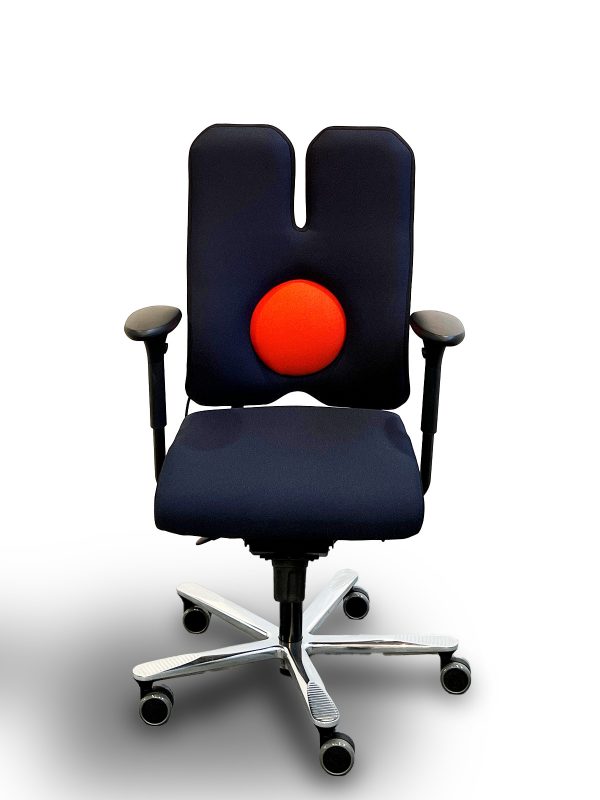 Bürostuhl "Big Dot" dunkelblau, rot von Popello