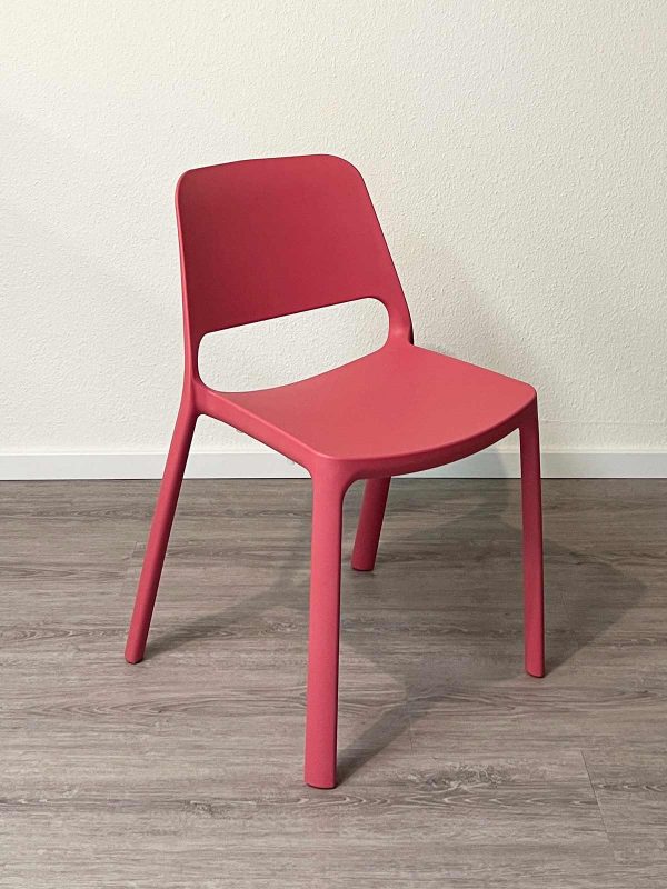 Schnäppchen-Angebot 36 Stuhl Besucherstuhl Esstischstuhl rot Kunststoff