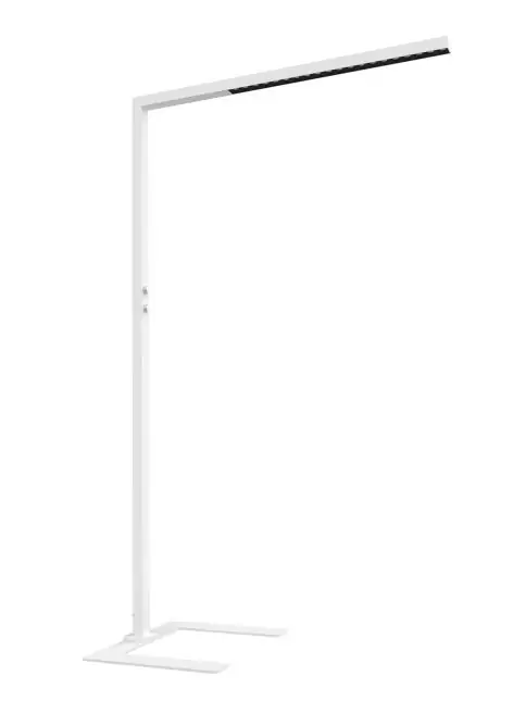 Büro LED Stehleuchte SUPRA weiß seitlich