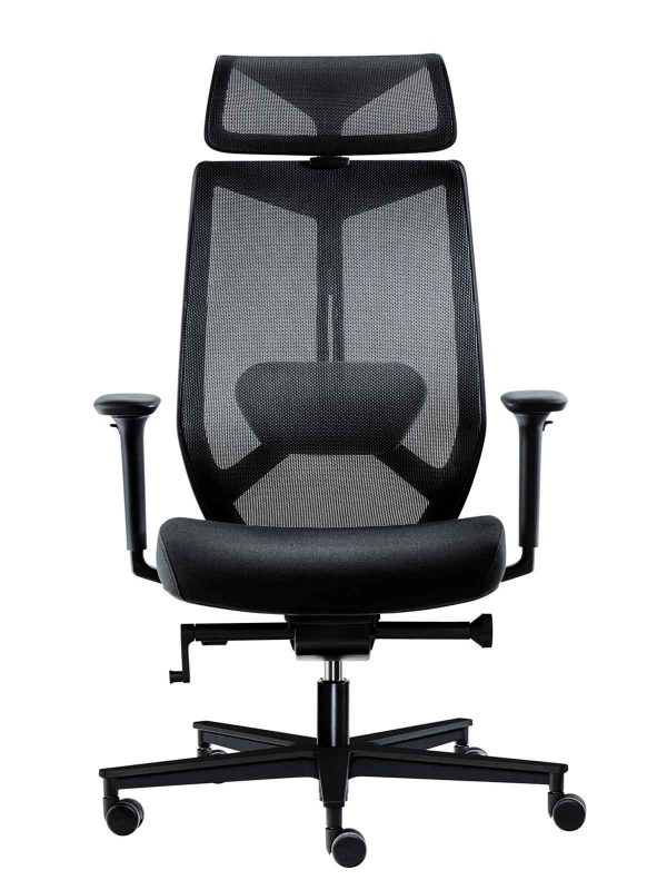 Bürostuhl „NET BACK“ · ergonomischer Schreibtischstuhl mit hoher Netz-Rückenlehne und Netz-Kopfstütze