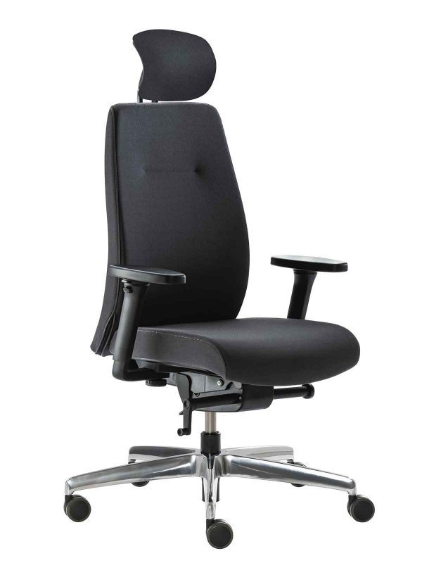 Bürostuhl „PAD BACK“ · ergonomischer Schreibtischstuhl mit Polster-Rückenlehne und gepolsterter Kopfstütze