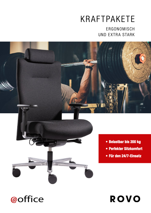 Gesamtkatalog ROVO und @office Schwerlaststühle